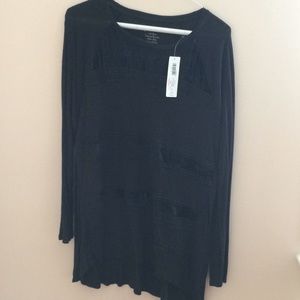 Black long sleeve top